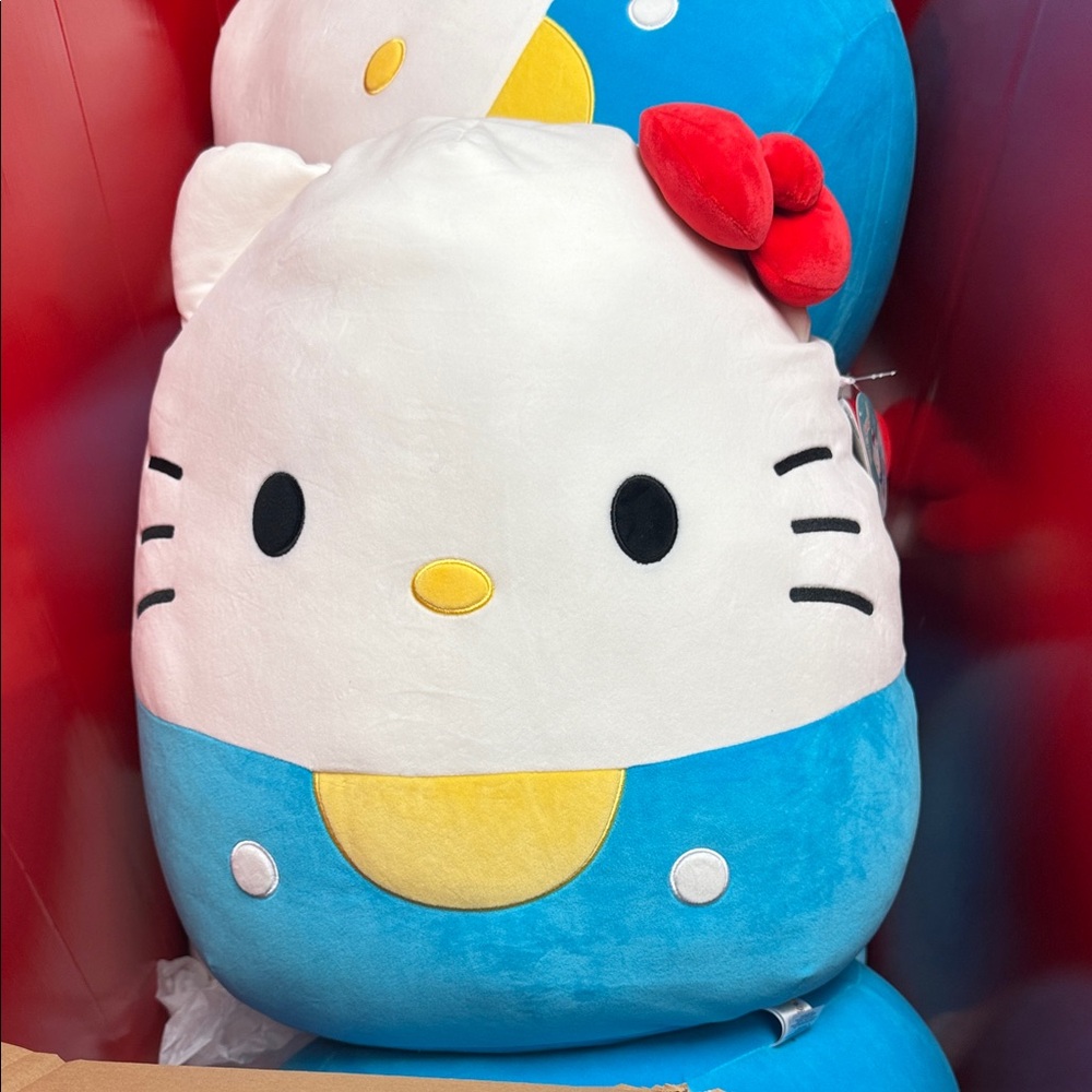 Squishmallow 21” high x 18” wide Hello Kitty Plush with Red Bow NWT